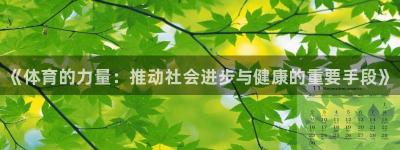 欧亿体育官方正版app娱乐网站：《体育的力量：推动社会进步与
